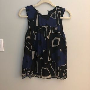 Theory Geometric Silk Top